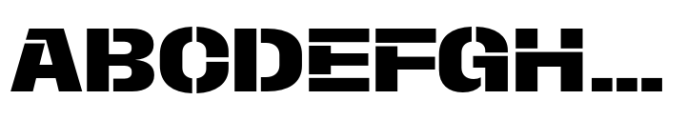 Macrosoma Grotesque Stencil Loose Semibold Font UPPERCASE