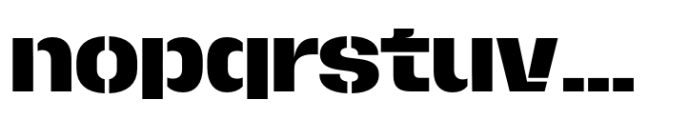 Macrosoma Grotesque Stencil Loose Semibold Font LOWERCASE