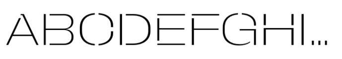 Macrosoma Grotesque Stencil Loose Thin Font UPPERCASE