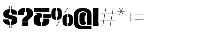 Macrosoma Grotesque Stencil Narrow Bold Font OTHER CHARS