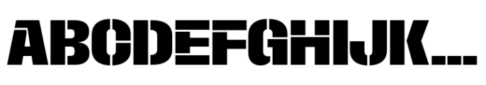 Macrosoma Grotesque Stencil Narrow Bold Font UPPERCASE