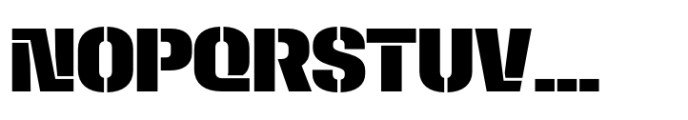 Macrosoma Grotesque Stencil Narrow Bold Font UPPERCASE