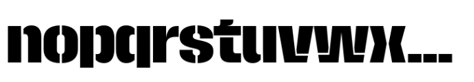 Macrosoma Grotesque Stencil Narrow Bold Font LOWERCASE