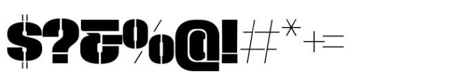 Macrosoma Grotesque Stencil Narrow Extrabold Font OTHER CHARS