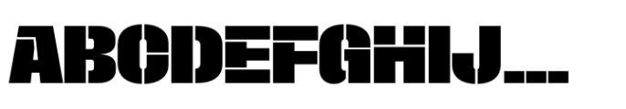 Macrosoma Grotesque Stencil Narrow Extrabold Font UPPERCASE
