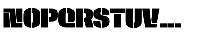 Macrosoma Grotesque Stencil Narrow Extrabold Font UPPERCASE