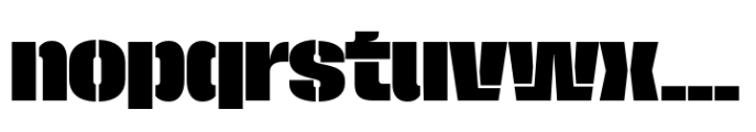 Macrosoma Grotesque Stencil Narrow Extrabold Font LOWERCASE