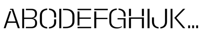 Macrosoma Grotesque Stencil Narrow Extralight Font UPPERCASE