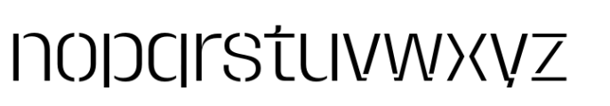 Macrosoma Grotesque Stencil Narrow Extralight Font LOWERCASE