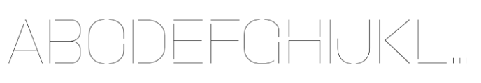 Macrosoma Grotesque Stencil Narrow Hairline Font UPPERCASE