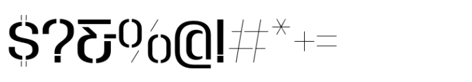 Macrosoma Grotesque Stencil Narrow Light Font OTHER CHARS