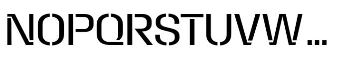 Macrosoma Grotesque Stencil Narrow Light Font UPPERCASE