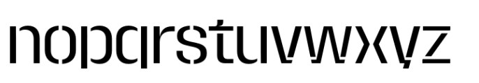 Macrosoma Grotesque Stencil Narrow Light Font LOWERCASE