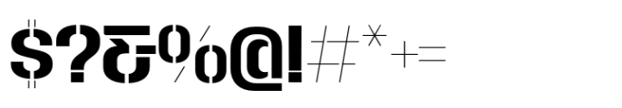 Macrosoma Grotesque Stencil Narrow Medium Font OTHER CHARS