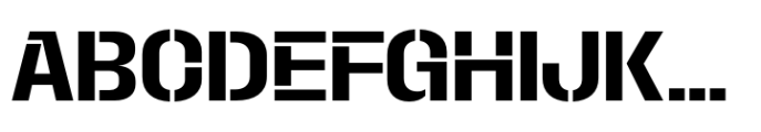 Macrosoma Grotesque Stencil Narrow Medium Font UPPERCASE