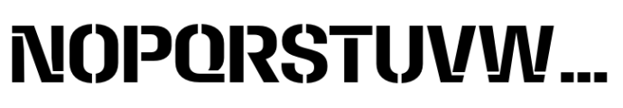 Macrosoma Grotesque Stencil Narrow Medium Font UPPERCASE