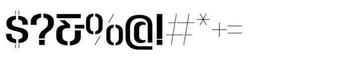 Macrosoma Grotesque Stencil Narrow Regular Font OTHER CHARS