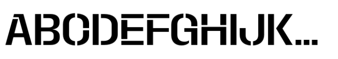Macrosoma Grotesque Stencil Narrow Regular Font UPPERCASE