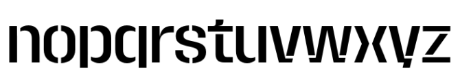 Macrosoma Grotesque Stencil Narrow Regular Font LOWERCASE