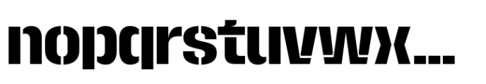 Macrosoma Grotesque Stencil Narrow Semibold Font LOWERCASE