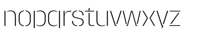 Macrosoma Grotesque Stencil Narrow Thin Font LOWERCASE