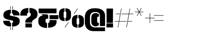 Macrosoma Grotesque Stencil Normal Bold Font OTHER CHARS
