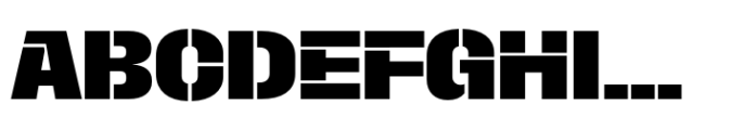Macrosoma Grotesque Stencil Normal Bold Font UPPERCASE
