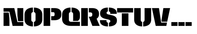 Macrosoma Grotesque Stencil Normal Bold Font UPPERCASE