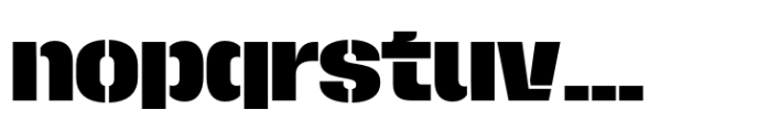 Macrosoma Grotesque Stencil Normal Bold Font LOWERCASE
