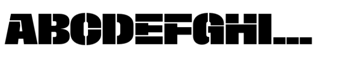 Macrosoma Grotesque Stencil Normal Extrabold Font UPPERCASE
