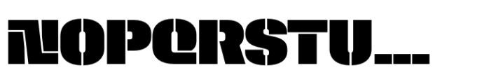 Macrosoma Grotesque Stencil Normal Extrabold Font UPPERCASE