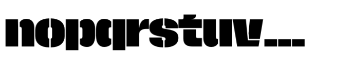 Macrosoma Grotesque Stencil Normal Extrabold Font LOWERCASE
