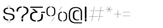 Macrosoma Grotesque Stencil Normal Extralight Font OTHER CHARS