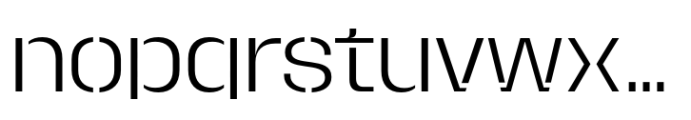 Macrosoma Grotesque Stencil Normal Extralight Font LOWERCASE