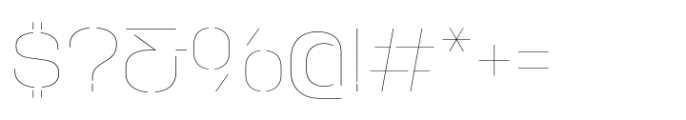 Macrosoma Grotesque Stencil Normal Hairline Font OTHER CHARS
