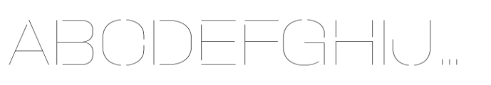 Macrosoma Grotesque Stencil Normal Hairline Font UPPERCASE
