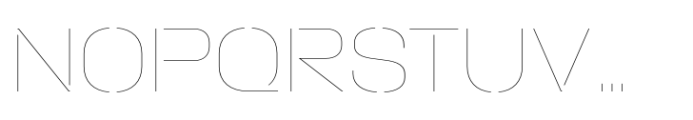 Macrosoma Grotesque Stencil Normal Hairline Font UPPERCASE