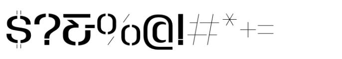 Macrosoma Grotesque Stencil Normal Light Font OTHER CHARS