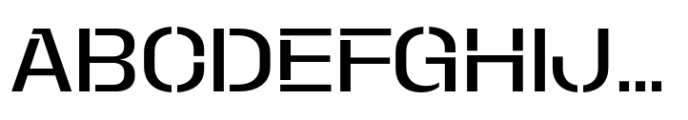 Macrosoma Grotesque Stencil Normal Light Font UPPERCASE