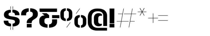 Macrosoma Grotesque Stencil Normal Medium Font OTHER CHARS