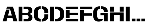 Macrosoma Grotesque Stencil Normal Medium Font UPPERCASE