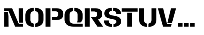 Macrosoma Grotesque Stencil Normal Medium Font UPPERCASE