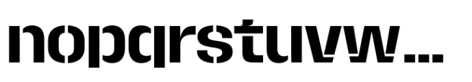 Macrosoma Grotesque Stencil Normal Medium Font LOWERCASE