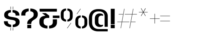 Macrosoma Grotesque Stencil Normal Regular Font OTHER CHARS