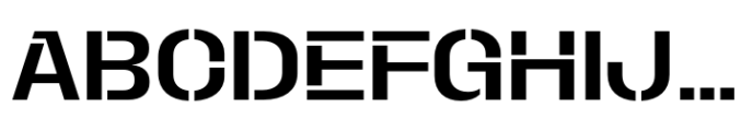 Macrosoma Grotesque Stencil Normal Regular Font UPPERCASE