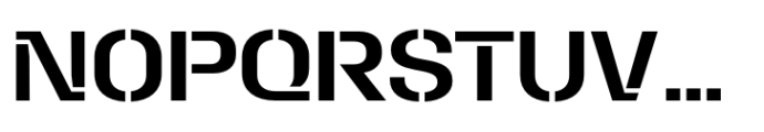 Macrosoma Grotesque Stencil Normal Regular Font UPPERCASE
