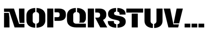 Macrosoma Grotesque Stencil Normal Semibold Font UPPERCASE
