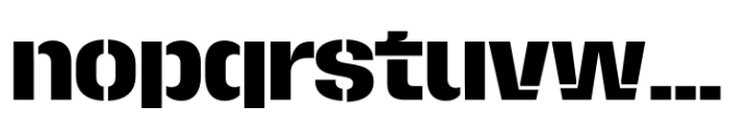 Macrosoma Grotesque Stencil Normal Semibold Font LOWERCASE