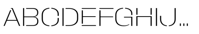 Macrosoma Grotesque Stencil Normal Thin Font UPPERCASE