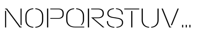 Macrosoma Grotesque Stencil Normal Thin Font UPPERCASE